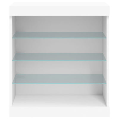 Valkoinen senkki led-valoilla Beckett 60,5x37x67cm