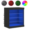 Senkki LED-valoilla musta 60,5x37x67 cm