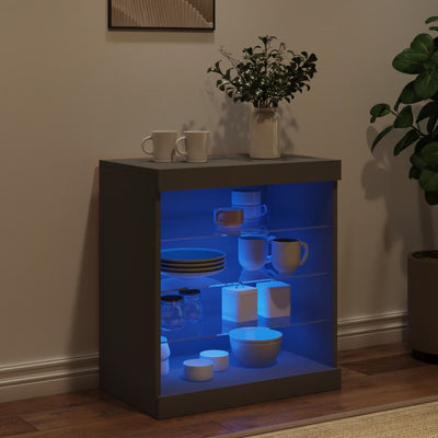 Senkki LED-valoilla musta 60,5x37x67 cm