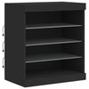 Senkki LED-valoilla musta 60,5x37x67 cm