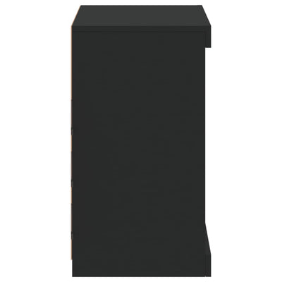 Senkki LED-valoilla musta 60,5x37x67 cm