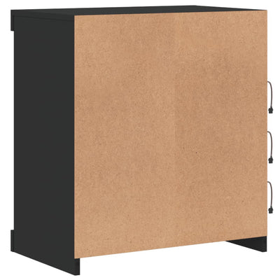 Senkki LED-valoilla musta 60,5x37x67 cm