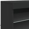 Senkki LED-valoilla musta 60,5x37x67 cm