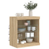 Senkki LED-valoilla Sonoma-tammi 60,5x37x67 cm