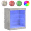 Senkki LED-valoilla betoninharmaa 60,5x37x67 cm