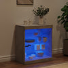 Senkki LED-valoilla betoninharmaa 60,5x37x67 cm