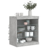 Senkki LED-valoilla betoninharmaa 60,5x37x67 cm