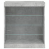 Senkki LED-valoilla betoninharmaa 60,5x37x67 cm