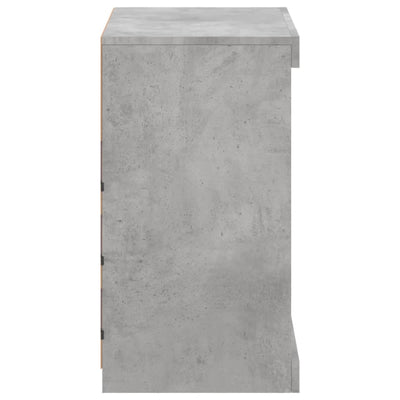 Senkki LED-valoilla betoninharmaa 60,5x37x67 cm