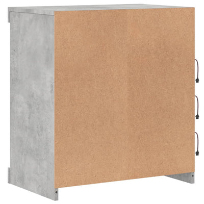Senkki LED-valoilla betoninharmaa 60,5x37x67 cm