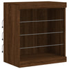 Senkki LED-valoilla ruskea tammi 60,5x37x67 cm