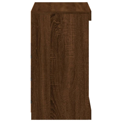 Senkki LED-valoilla ruskea tammi 60,5x37x67 cm