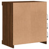 Senkki LED-valoilla ruskea tammi 60,5x37x67 cm