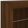 Senkki LED-valoilla ruskea tammi 60,5x37x67 cm