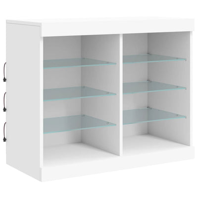Senkki LED-valoilla valkoinen 81x37x67 cm