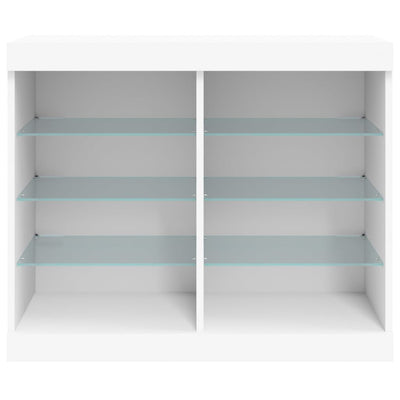 Senkki LED-valoilla valkoinen 81x37x67 cm