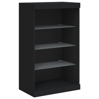 Senkki LED-valoilla musta 60,5x37x100 cm