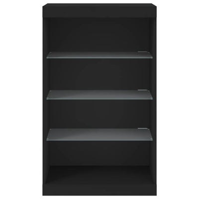 Senkki LED-valoilla musta 60,5x37x100 cm