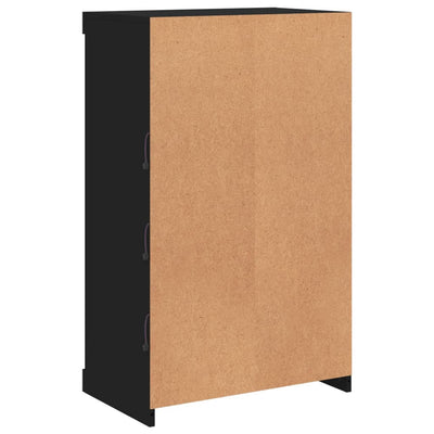 Senkki LED-valoilla musta 60,5x37x100 cm