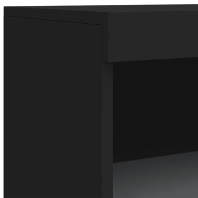 Senkki LED-valoilla musta 60,5x37x100 cm