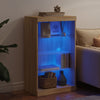Senkki LED-valoilla Sonoma-tammi 60,5x37x100 cm