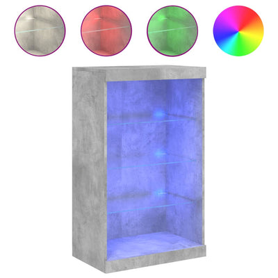 Betoninharmaa senkki led-valoilla Ghiulaidin 60,5x37x100cm