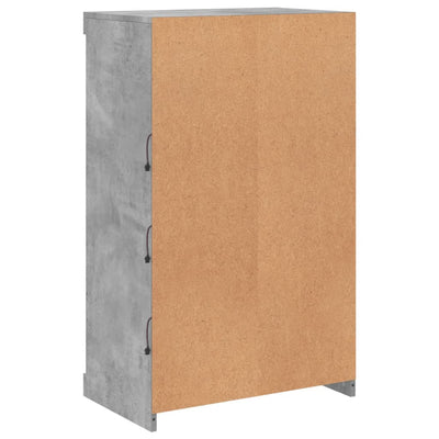 Betoninharmaa senkki led-valoilla Ghiulaidin 60,5x37x100cm