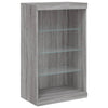 Senkki LED-valoilla harmaa Sonoma 60,5x37x100 cm