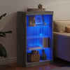 Senkki LED-valoilla harmaa Sonoma 60,5x37x100 cm