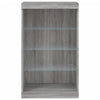 Senkki LED-valoilla harmaa Sonoma 60,5x37x100 cm