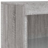 Senkki LED-valoilla harmaa Sonoma 60,5x37x100 cm