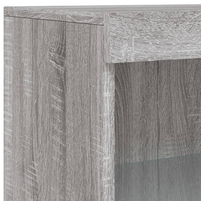 Senkki LED-valoilla harmaa Sonoma 60,5x37x100 cm