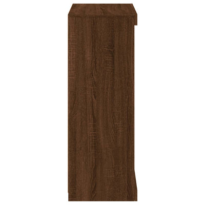 Senkki LED-valoilla ruskea tammi 60,5x37x100 cm