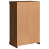 Senkki LED-valoilla ruskea tammi 60,5x37x100 cm