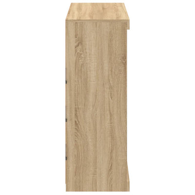 Senkki LED-valoilla Sonoma-tammi 81x37x100 cm