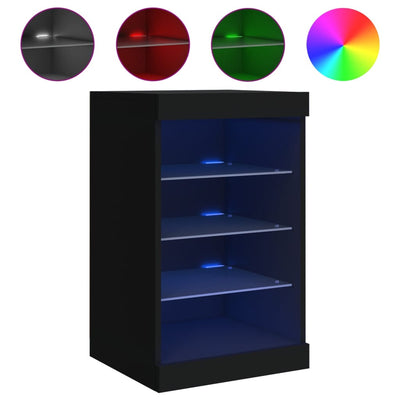 Senkki LED-valoilla musta 41x37x67 cm