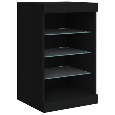 Senkki LED-valoilla musta 41x37x67 cm