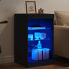 Senkki LED-valoilla musta 41x37x67 cm