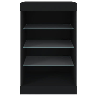 Senkki LED-valoilla musta 41x37x67 cm