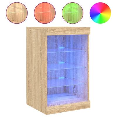 Sonoma-tammi senkki led-valoilla Caliopiea 41x37x67cm