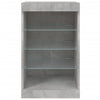 Senkki LED-valoilla betoninharmaa 41x37x67 cm