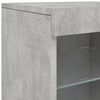 Senkki LED-valoilla betoninharmaa 41x37x67 cm