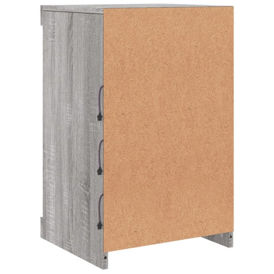 Senkki LED-valoilla harmaa Sonoma 41x37x67 cm