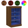 Senkki LED-valoilla ruskea tammi 41x37x67 cm