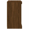 Senkki LED-valoilla ruskea tammi 41x37x67 cm