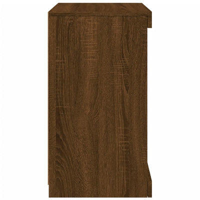 Senkki LED-valoilla ruskea tammi 41x37x67 cm