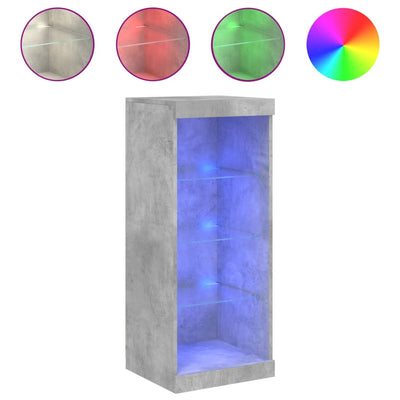 Betoninharmaa senkki led-valoilla Limbiada 41x37x100cm