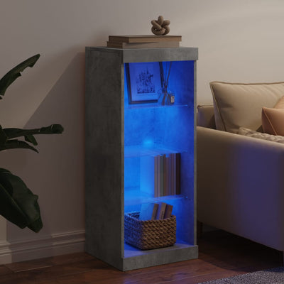 Senkki LED-valoilla betoninharmaa 41x37x100 cm