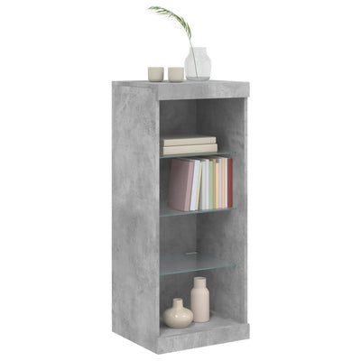 Senkki LED-valoilla betoninharmaa 41x37x100 cm