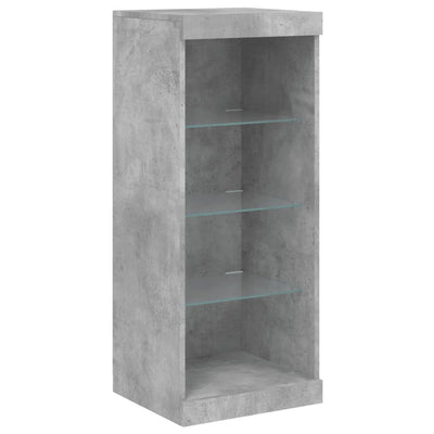 Senkki LED-valoilla betoninharmaa 41x37x100 cm